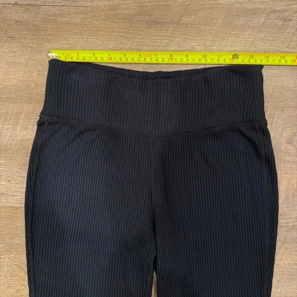 Athleta Harmony Pose Ribbed Pant Size S – Navy Blue Flare Lounge Yoga Pants - Picture 7 of 9